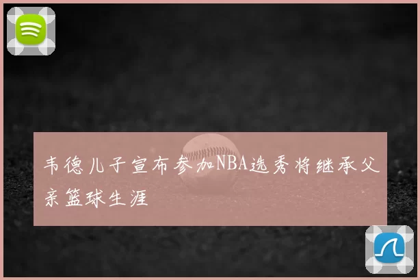 韦德儿子宣布参加NBA选秀将继承父亲篮球生涯