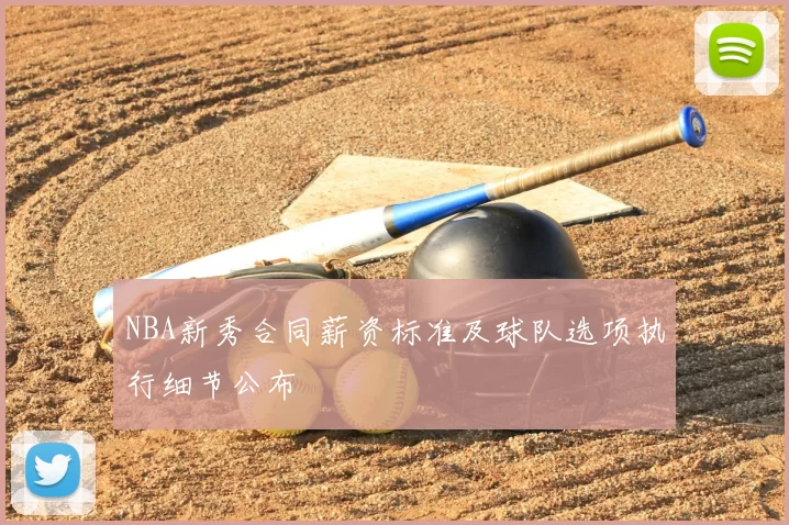 NBA新秀合同薪资标准及球队选项执行细节公布