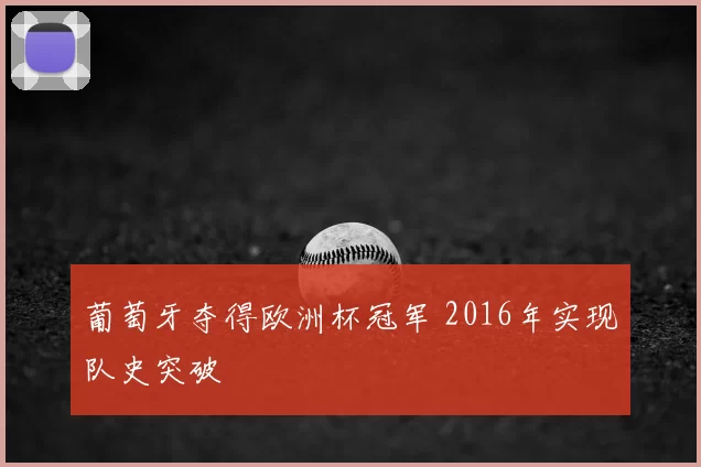 葡萄牙夺得欧洲杯冠军 2016年实现队史突破