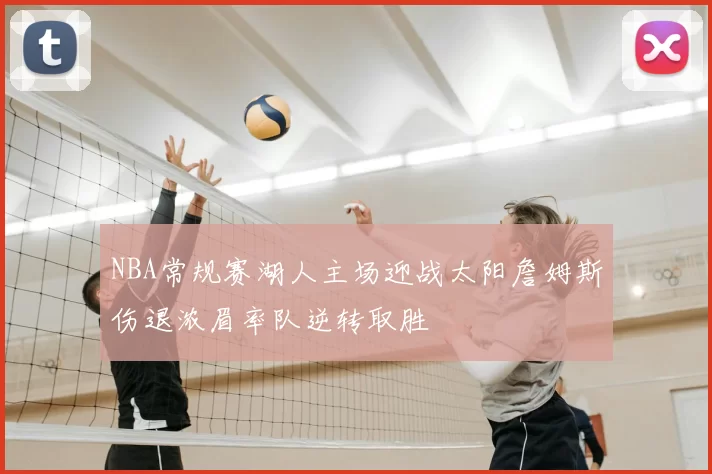 NBA常规赛湖人主场迎战太阳詹姆斯伤退浓眉率队逆转取胜